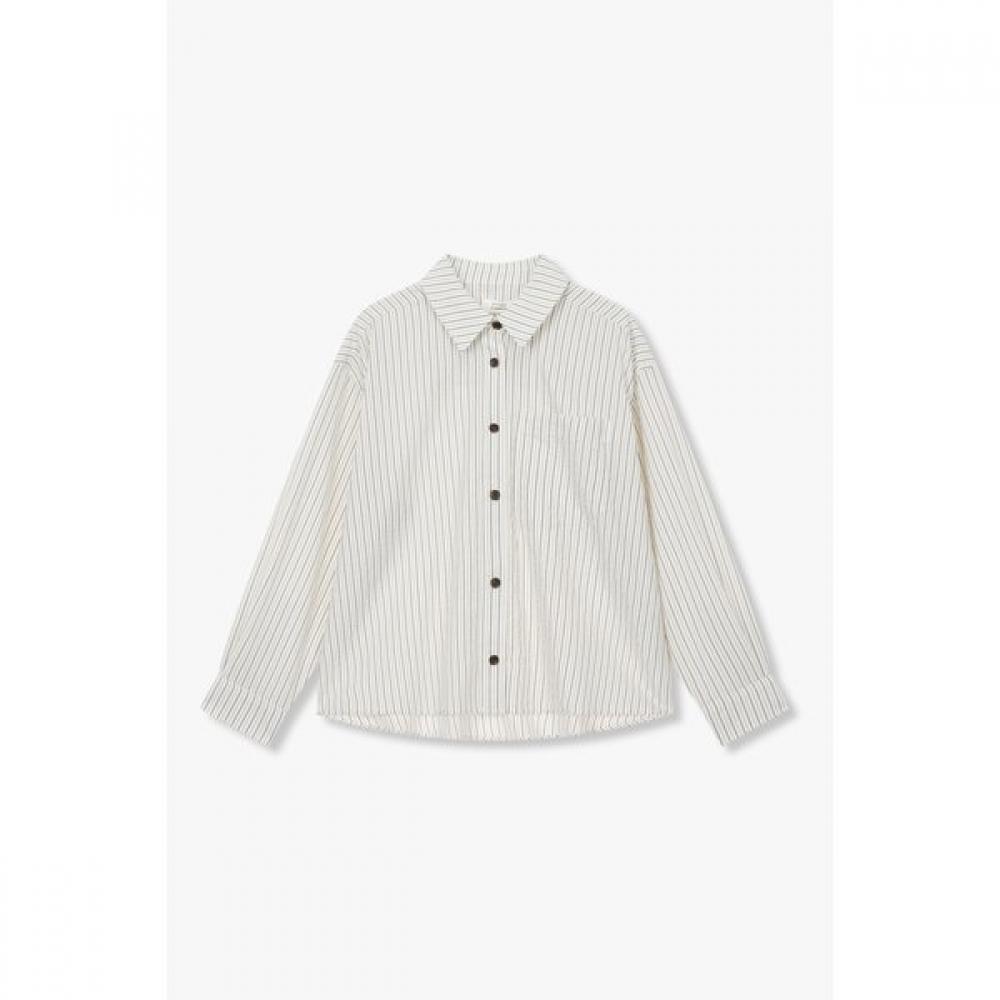 Studio Tomboy Pinstripe Shirt 9166221881 Ivory/OS