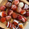 16×17mm Twisted Silk Braided Red Agate Beads with High Oil Sheen – Multi-Faceted Jewelry Accessories