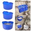 3/5/8Pcs Birds Feeder Cage Hanging Water Cup Plastic Semi-Circle Bowl with Hooks Pigeon Poultry Food Feeding Watering Supplies