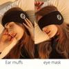 2 In 1 Eye Mask Soundproof Earmuff with Super Strong Noise Reduction for Sleeping Snoring and Noise Prevention