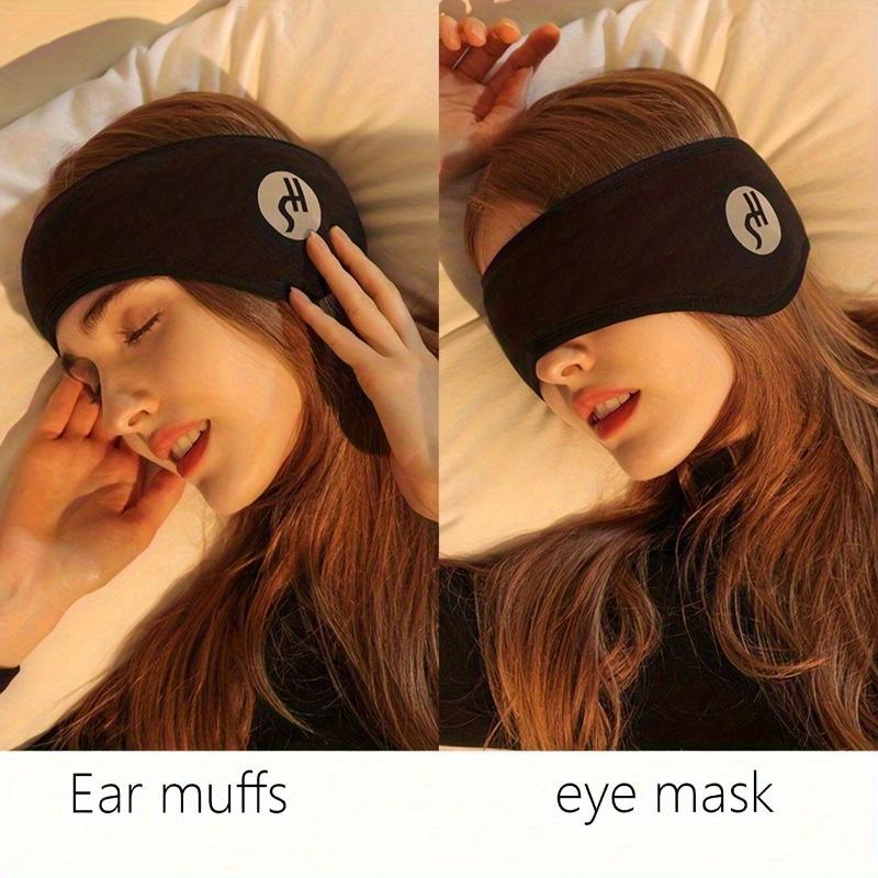 Masque pour les yeux 2 en 1, cache-oreilles insonorisés avec réduction du bruit ultra-puissante pour le sommeil, le ronflement et la prévention du bruit