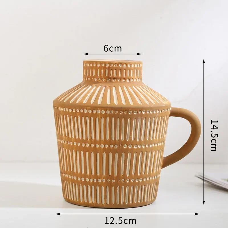 

European Style Ceramic Vase, Flower Home and Decor, Garden Living Room Bedroom Decorations, and Office Decor, 2024