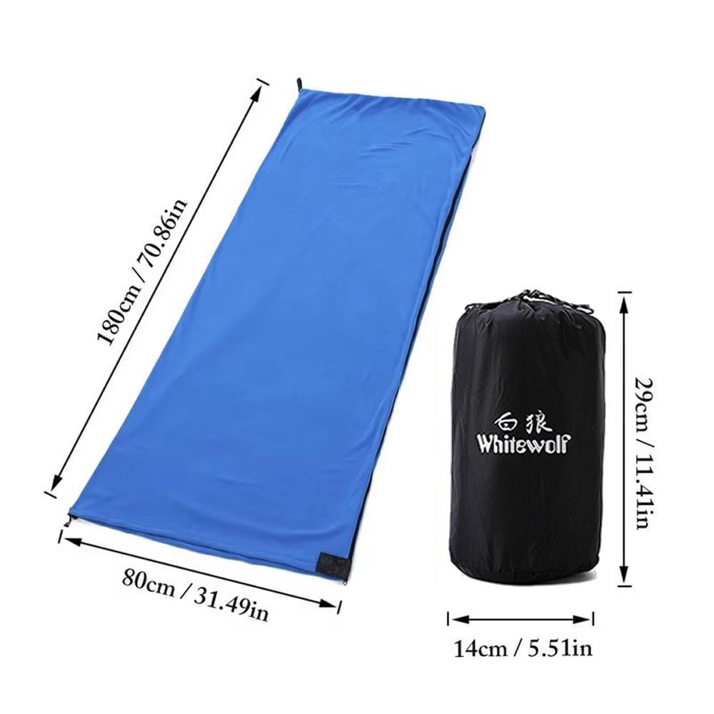 Fleece Sleeping Bag Outdoor Sleeping Inner Liner Equipped Ultra Lightweight Camping Hiking Climbing Essential Warm Dirt Proof