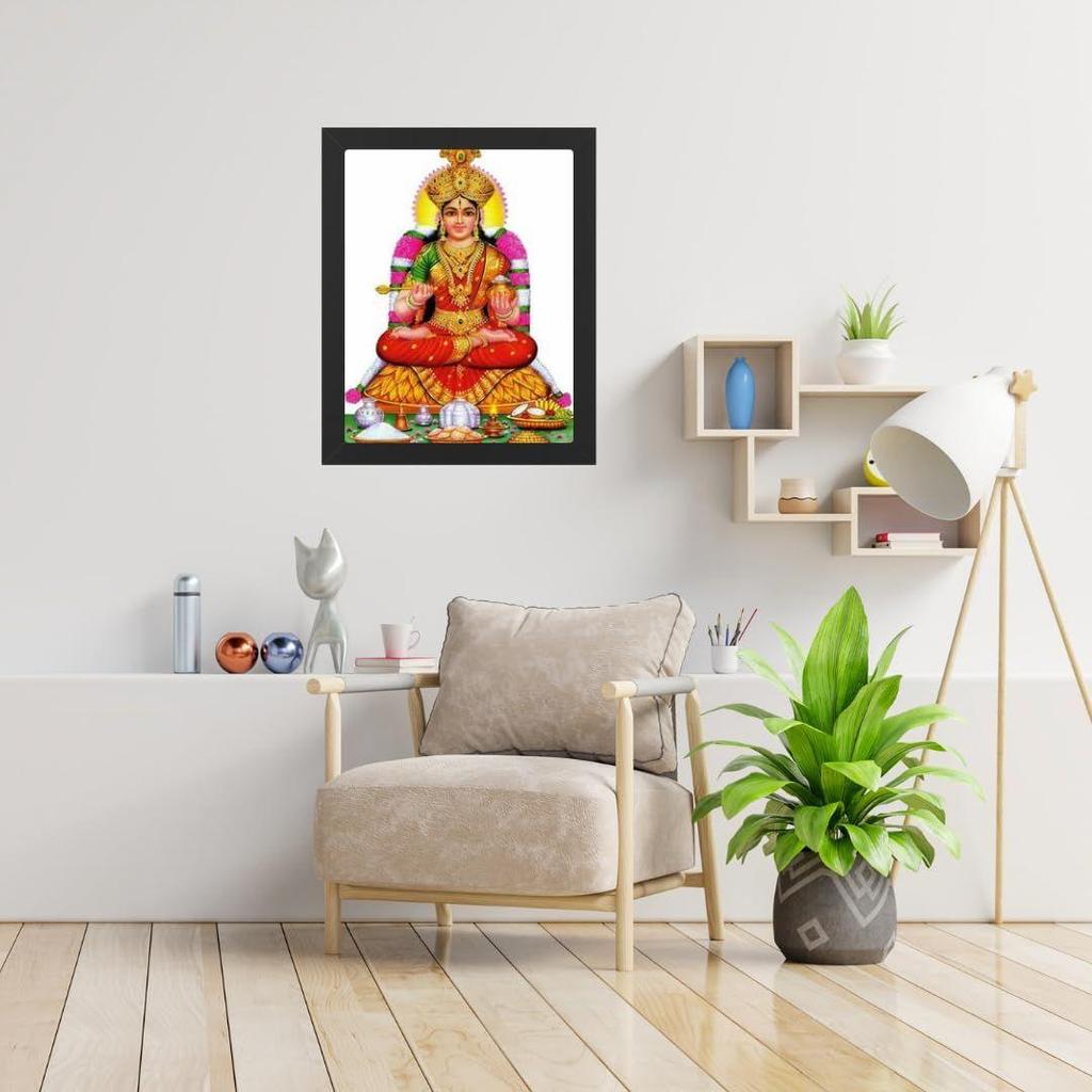 Hinduistický náboženský design Šivy a Maa Annapurny Déví, nástěnné umění, malba v rámu pro domácí dekoraci a jako dárek, tradiční chrámové umělecké dílo