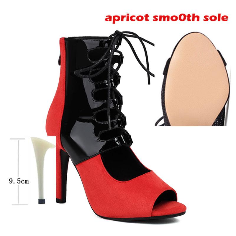 Women  New Fashion Heels Comfort Lace-up Boot Stilettos Jazz Dance Women's shoes Red Sexy Stilettos Plus Size