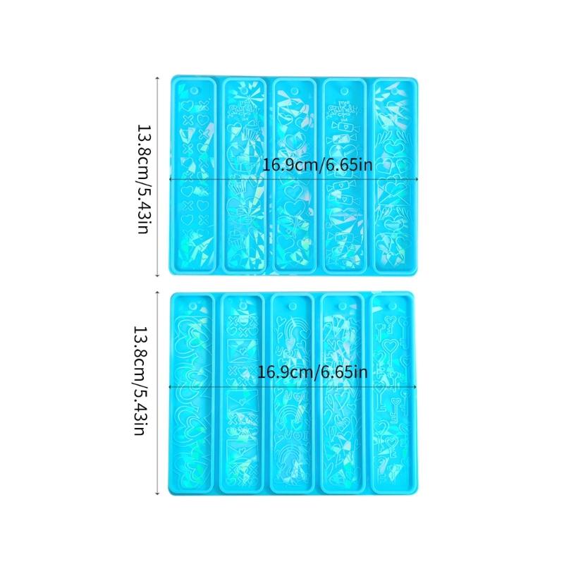 Marcaj Holografic Matriță Rășină Inimă Matriță Silicon cu Gaură Matrițe Turnare Epoxidă Marcaje Cheiune Instrument Fabricare DIY