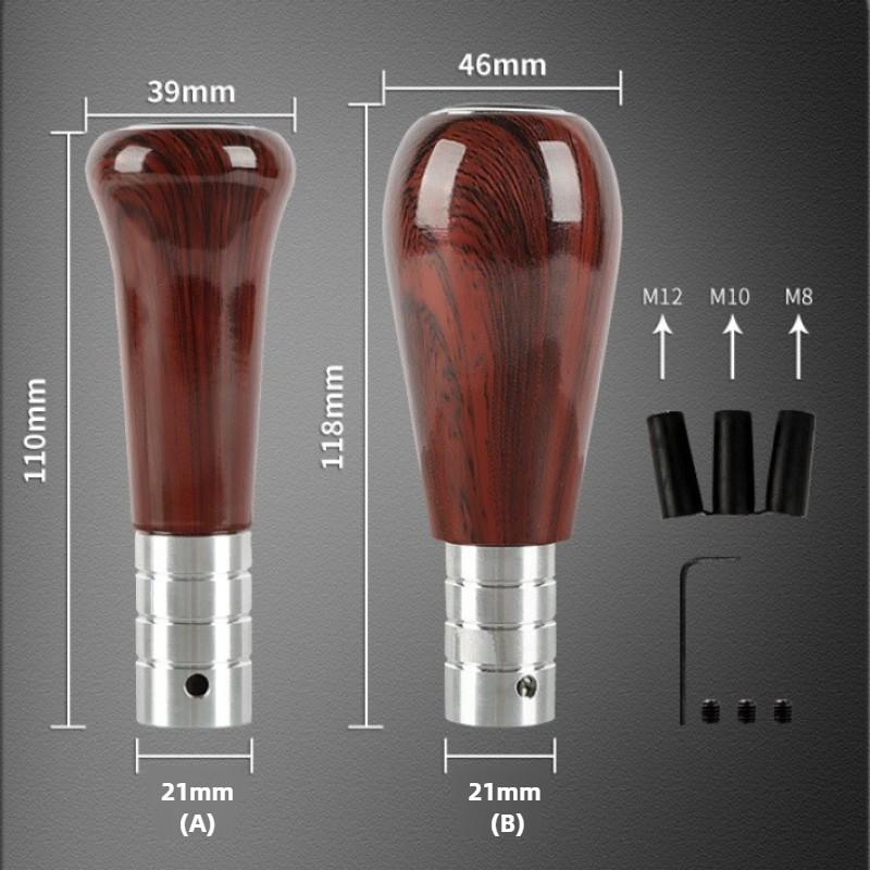 Car Gear Shifter Knobs Walnut Wood Grain Classic Gear Head Shift Shifter Lever Wood Grain Lever Stick Knob 5 Speed with Adapter