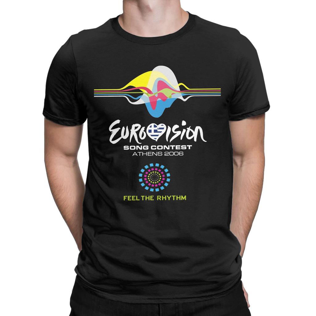 Eurovision Song Contest 2006 T-Shirts für Herren 100% Baumwolle Verrücktes T-Shirt Rundhals T-Shirts Kurzarm Tops Geschenk