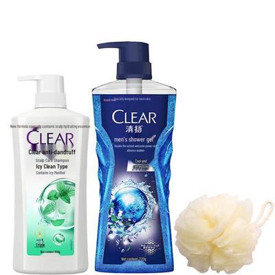 Klares Anti-Schuppen-Shampoo & Duschgel für Männer Kombipackung