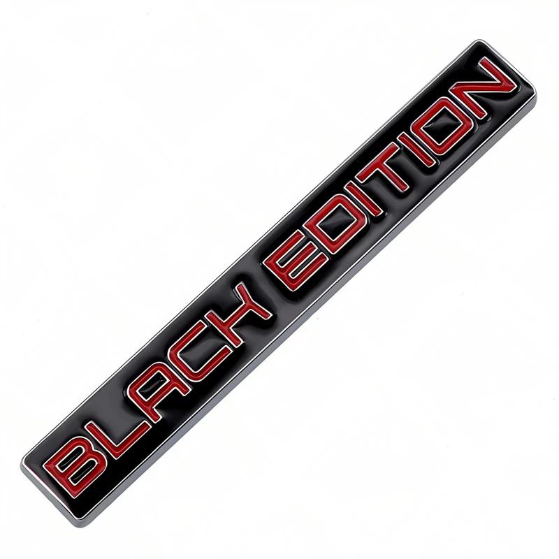 Car Styling 3D Black Edition Decorative Metal Adhesive Logo Rear Trunk Badge Fender Sticker Body Emblem Decal Car Accessory