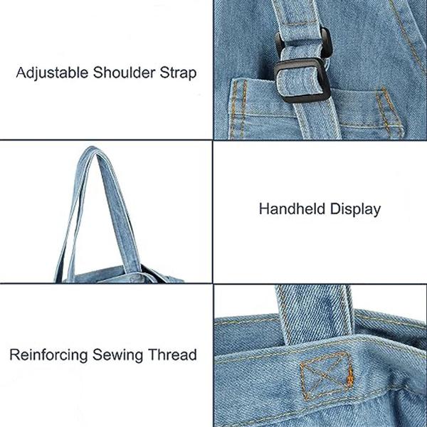 Damenmode Jean Denim Umhängetaschen Geldbörse Lässige Schulter Tragetasche