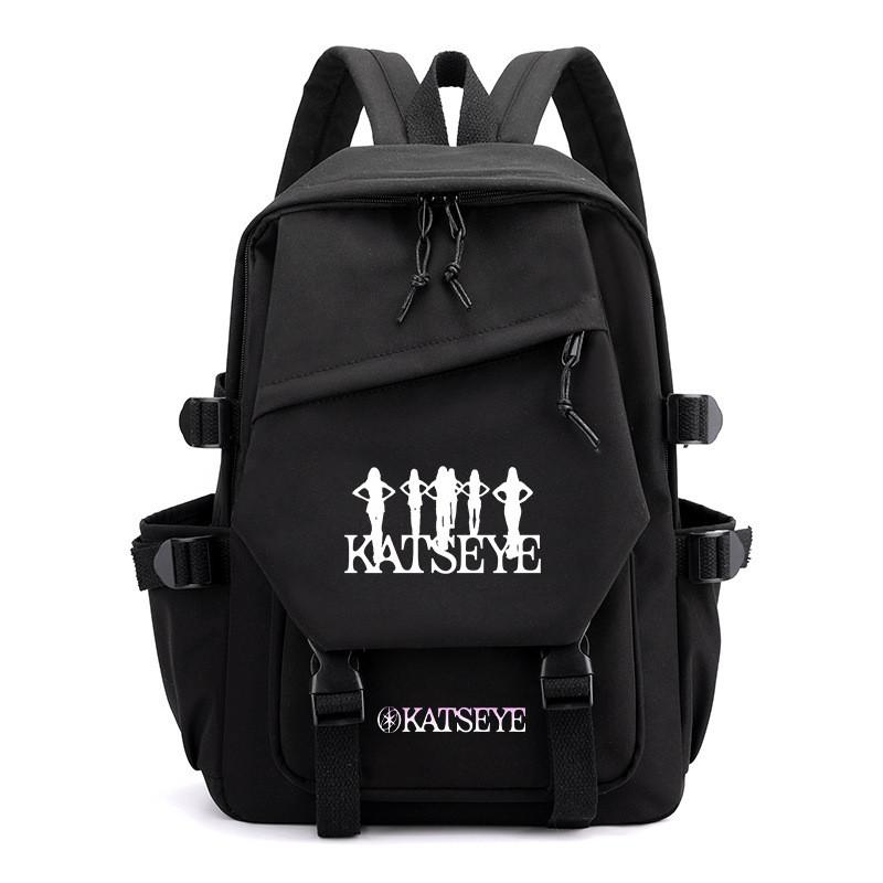 Unisex KATSEYE Printed Backpack Student School Waterproof Children Casual Canvas Nylon Bag