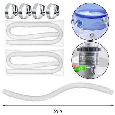 Ensemble de tuyaux de rechange pour piscine, filtre long, tuyau de remplacement pour pompe de piscine creusée, tuyau de pompe de filtre pour filtre de pompe de piscine