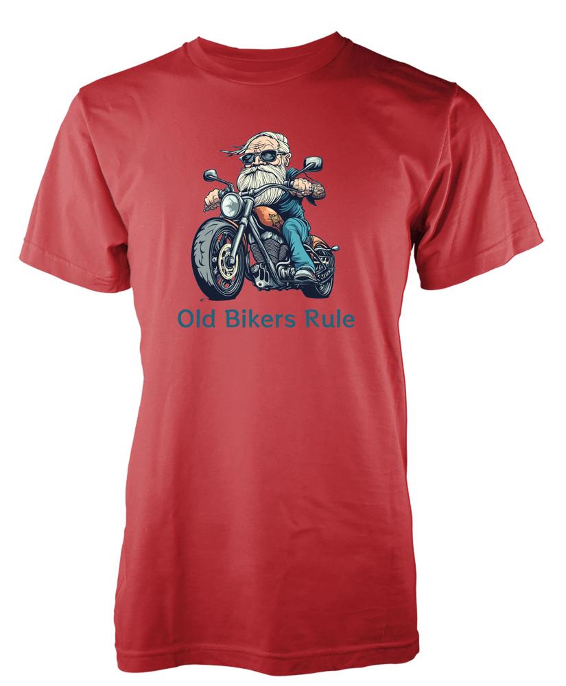 Bnwt Old Bikers Rule Motorbike Harley Chopper Unique TShirt Adult Kids S