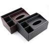 Organizador de Mesa de Couro com Porta-Lenços