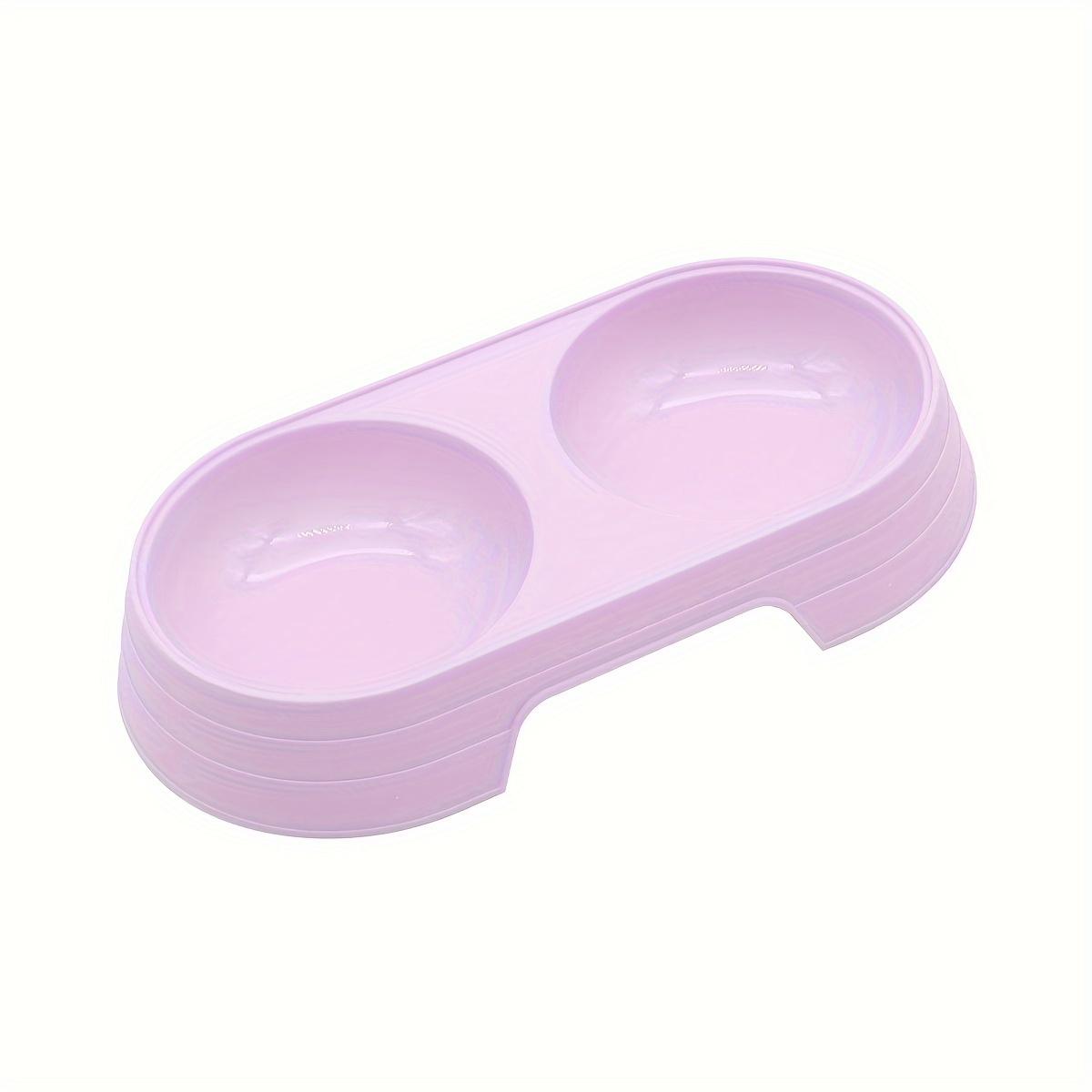 

Cat Bowl Water and Food Combo, Dual Bowl Pet Feeder, Cat Water and Food Dish, Pet Feeding and Drinking Cat Food Bowl фіолетовий