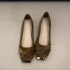 Meitajia Spring and Autumn 2025 New Design Sense Square Head Flat Bottom Low Heel Single Shoes Women's Skirt Temperament Flat Shoes