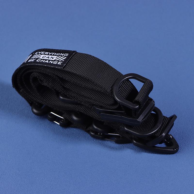 

1 шт. Уличный многофункциональный ремень через плечо, регулируемая длина, тактический ремень для хранения, плечевой ремень, ремень для сумки через плечо для рюкзаков чёрный