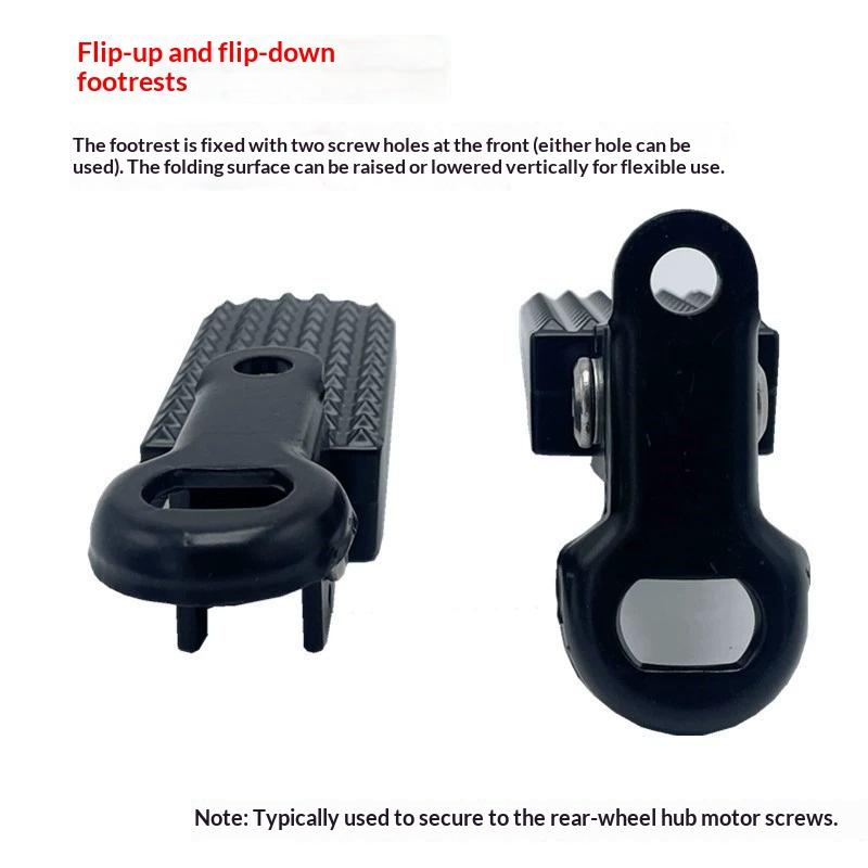 Foldable Bicycle Passenger Footrests 2 Pack Scratch Resistant Aluminum Alloy Rear Foot Pegs for All Bike Types