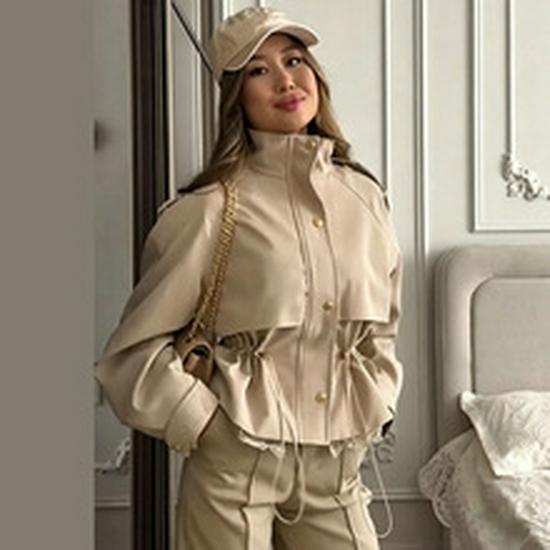 2025 Winter Hooded Waist-Cinching Long Cotton Coat for Women – Solid Color, Wide Hem, In Stock
