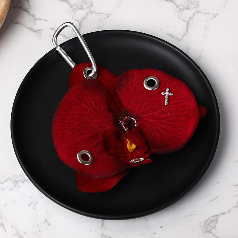 

Сладкий Креативный Брелок для Ключей с Орхидеей Фаленопсис Изысканный Подвеска в виде Цветка-Симуляции Кольцо для Ключей Украшение для Подвешивания на Сумку Подарки