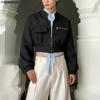 INCERUN Spring Men Zip-up Long Sleeve Casual Loose Short Jackets Coats