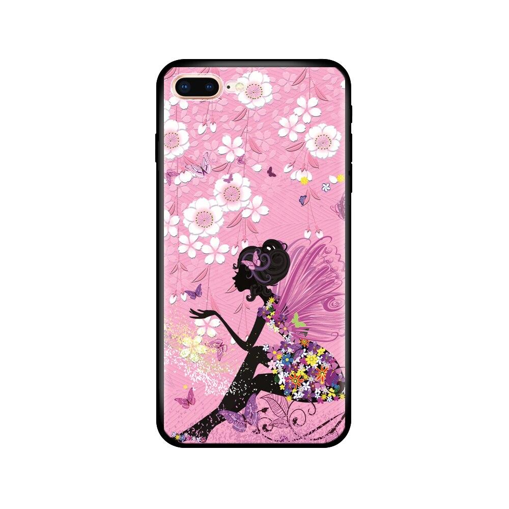 For Iphone 7 8 Case Silicon Soft Tpu Shell Cover For Apple iPhone 7 8 Plus Bag Funda Coque Etui Bumper Paiting Black Tpu Case