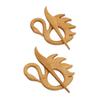 2 Stück Brosche Anstecknadel Bambus Brust Schmuck Geschenk Pullover Pins Dekoratives Modeaccessoire