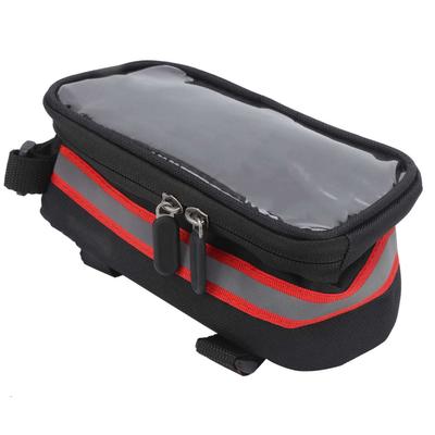 Touchscreen Fahrradtasche Cycling MTB Bike Rahmen Frontrohr Aufbewahrungstasche für 6,3x3,2 Zoll Handy Rot
