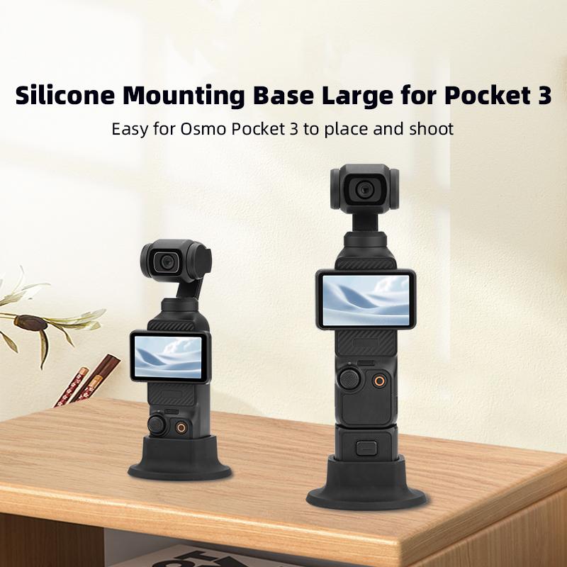 Portable Camera Mount Silicone Action Camera Gimbal Base Desktop Camera Stand Compatible?for OSMO Pocket 3 Camera