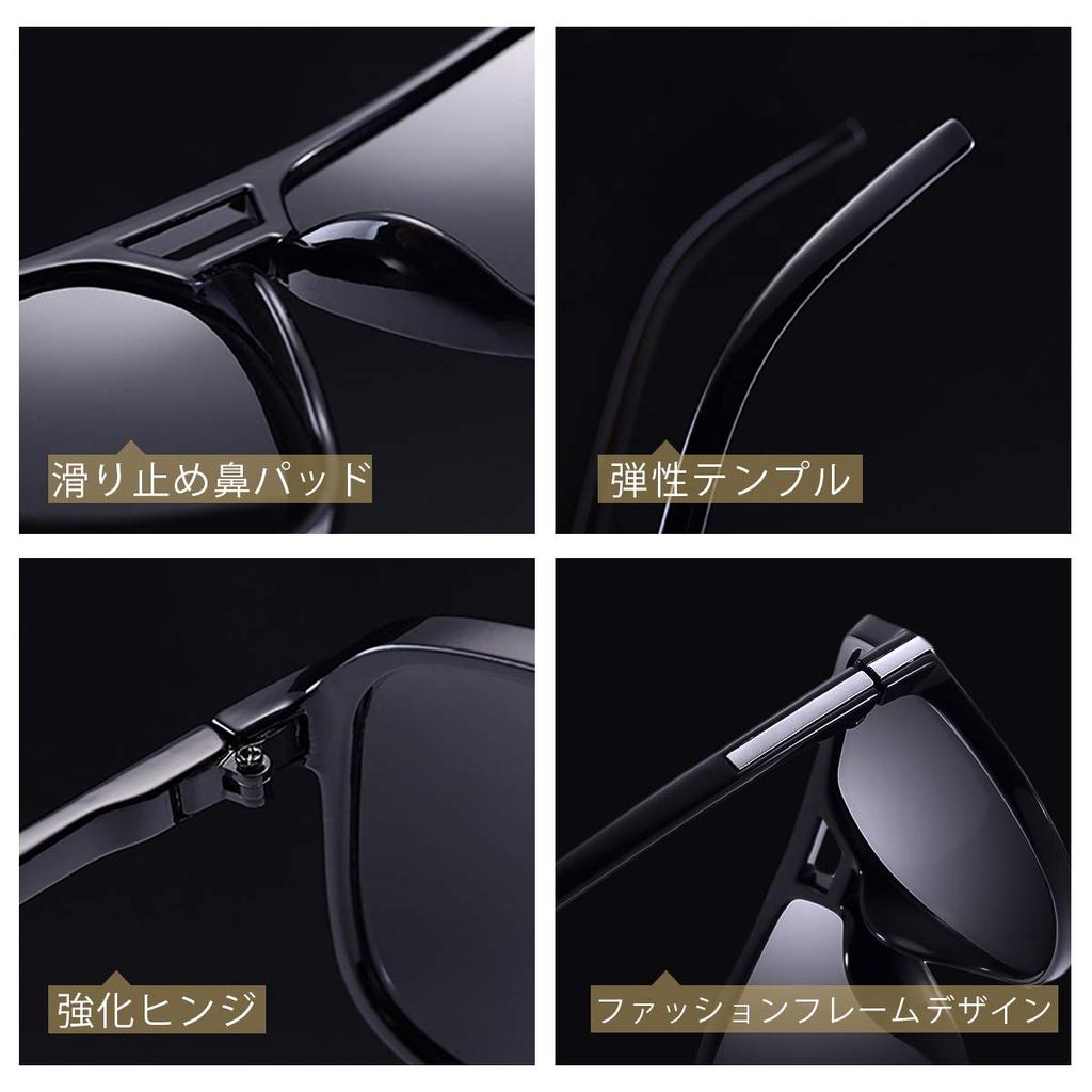 LumiSyne Polarized Wellington Sports Driving Square Sunglasses with Double Bridge UV400 Outdoor Driving Gift Green Men's Sunglasses, Glasses,