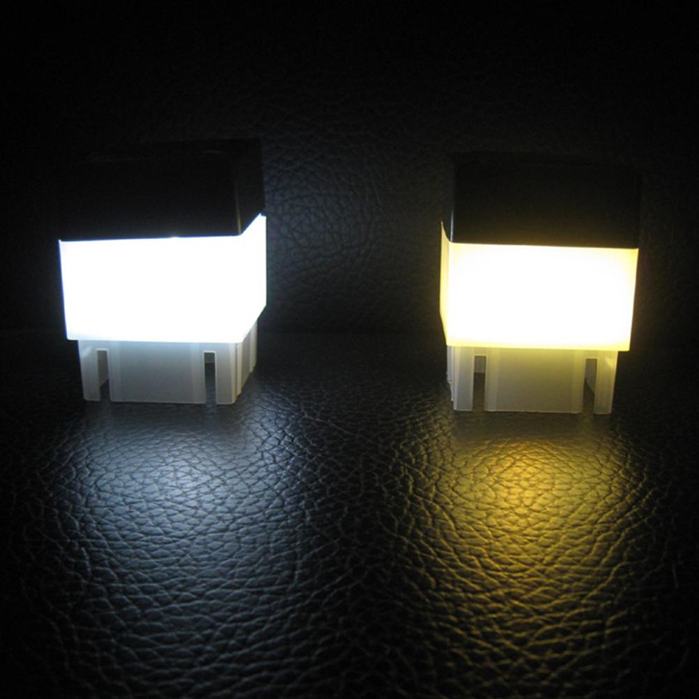 Solar Post Light Modern Fence Deck Lamp Auto On/Off Square Column Fixture Fence Pillar Lamp for Outside Garden Patio