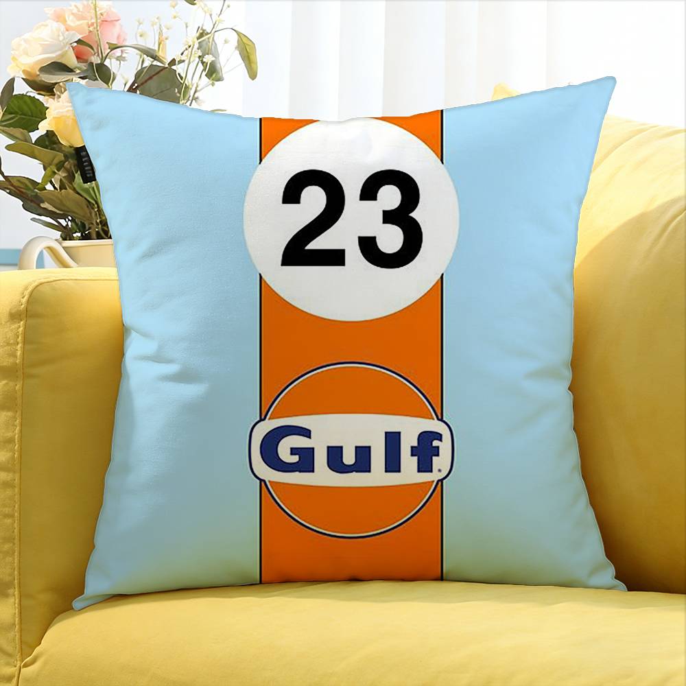 Gulf Car Logo Various Sizes Square Pillow Case For Car Home Bedchamber Decor