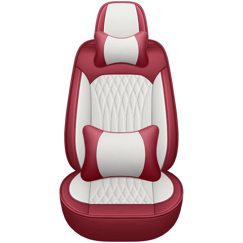 Universal Full-Wrap Nappa Leather Sports Car Seat Cover Cushion