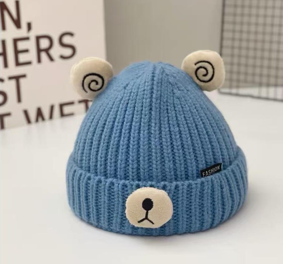 Children's Warm Frostproof Knit Wool Hat with Cute Ears for Baby Boys & Girls