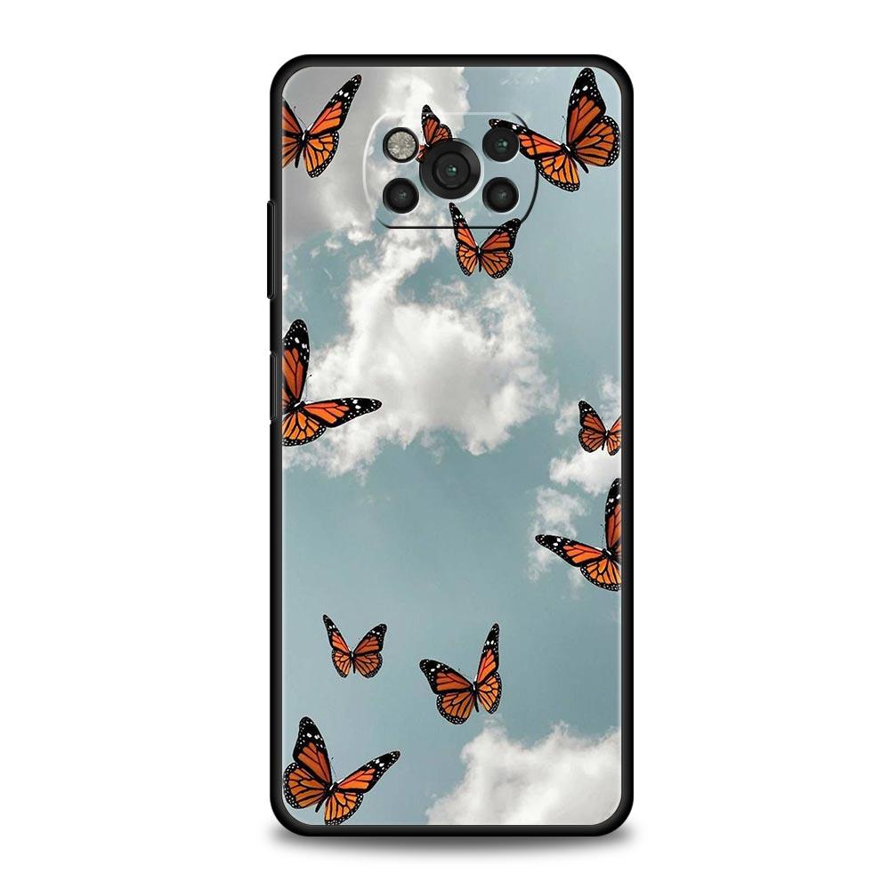 butterfly Phone Case For Xiaomi Mi Poco X3 NFC M3 F4 F3 M4 X4 Pro 5G Note 10 12 Lite 11 11T 10T 11X 13 12T Pro 9T Soft Cover