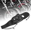 Universal Motorcycle Black PU Leather Fuel Tank Chap Cover Panel with Pouch Bag