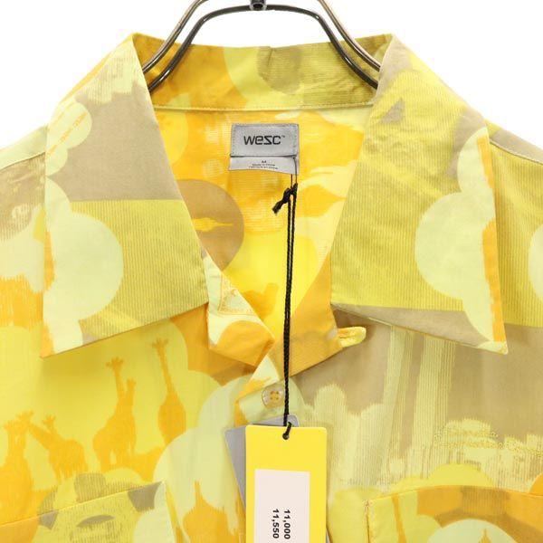 Unused WESC Overall Handle Short Sleeve Aloha Shirt M Yellowish Men's Used