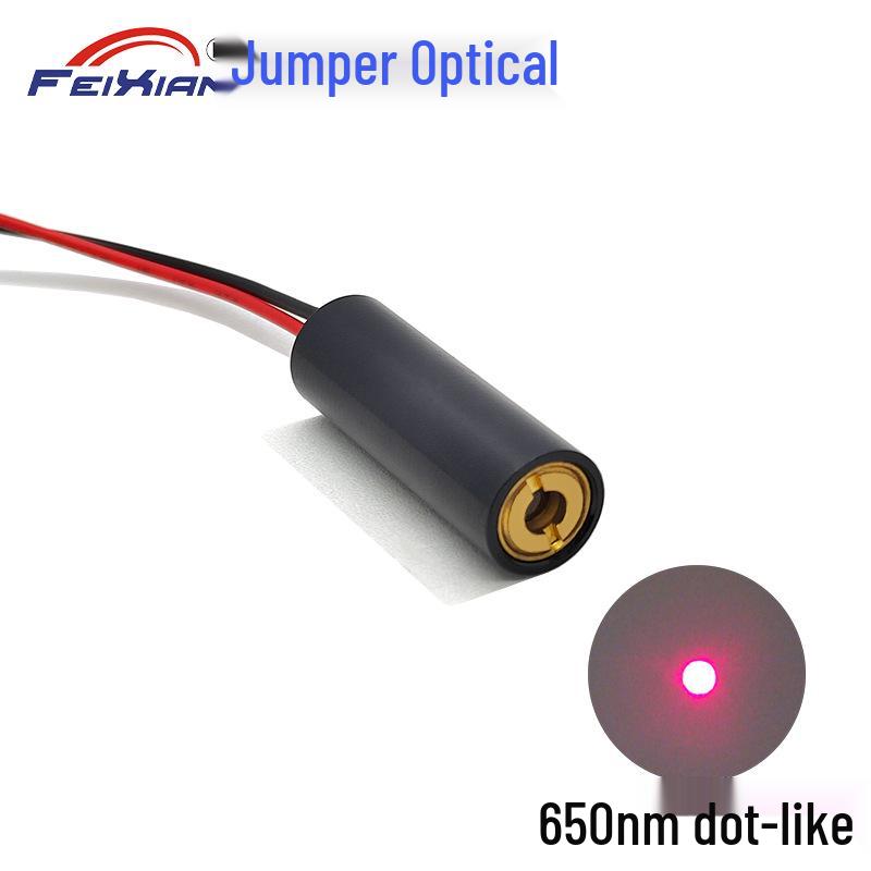 10X30mm Red Laser Module with Dot Pattern - 650nm, 5mW, Internal Focus Lens