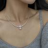 Pearl Broken Silver Necklace Women's Light Luxury Niche High Sense Internet Celebrity Collarbone Chain Gentle Temperament Versatile Neck Chain