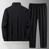 Frühling Herbst Herren Zweiteiler Set Sweatshirt Sweatpants Hose für Herren Set Zweiteilig Schwarz Trainingsanzug Hip Hop Streetwear Laufen Sportbekleidung