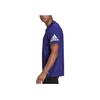 Adidas Logo Print Solid Color Crew Neck T-Shirt Men Tops Purple HB7482