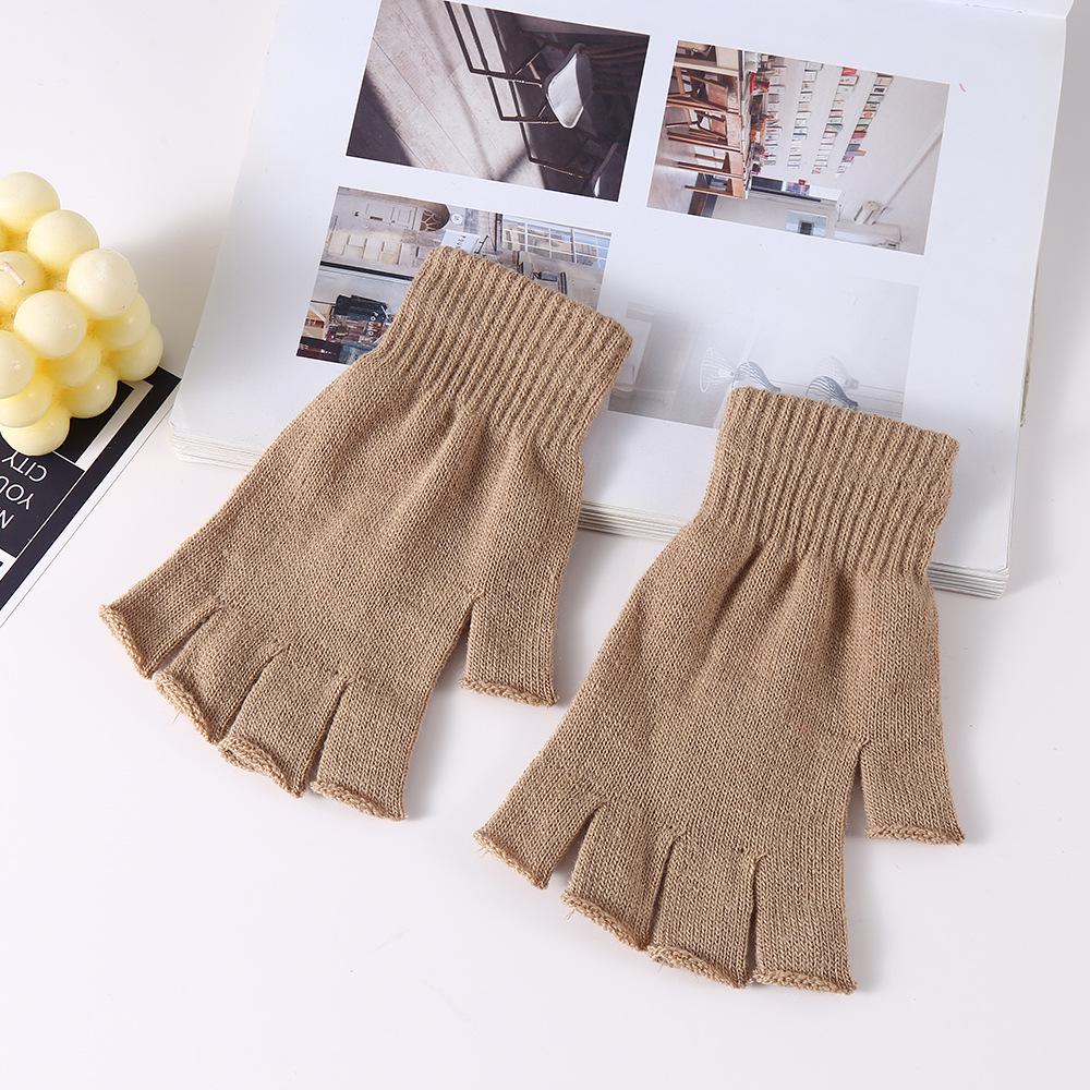 Unisex Verdickte Gestrickte Halbfingerhandschuhe: Warm, vielseitig & kältefest für Herbst- & Winterradfahren