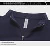 Half-Zip Contrast Stripe Sports Top with Half-Finger Sleeves