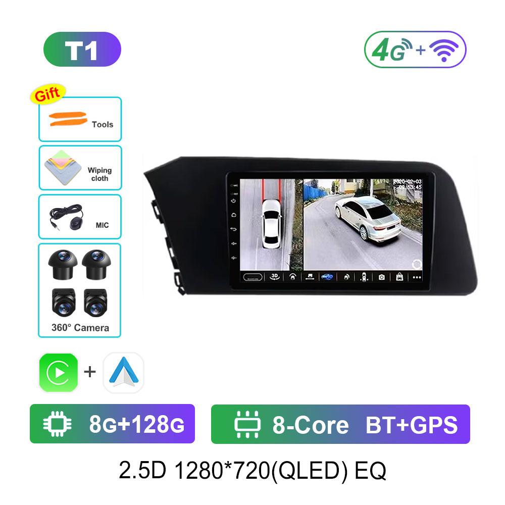 Bluetooth DSP Stereo Car Video Multimedia Player for Hyundai Elantra VII CN7 2020 2021 Android 14 WiFi 4G GPS Touch Screen
