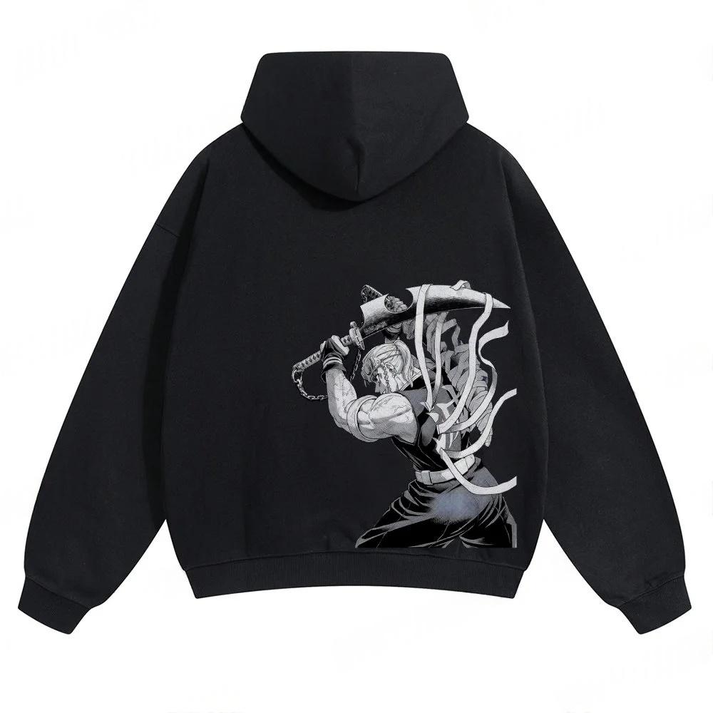 Demon Slayer: Kimetsu no Yaiba Men Hoodie Sweatshirt Tengen Uzui Anime Spring Autumn Boy Long-sleeved Parent-child Outfit