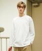 Pepl Double Cotton Plain Long Sleeve Tee White Jhlt1273