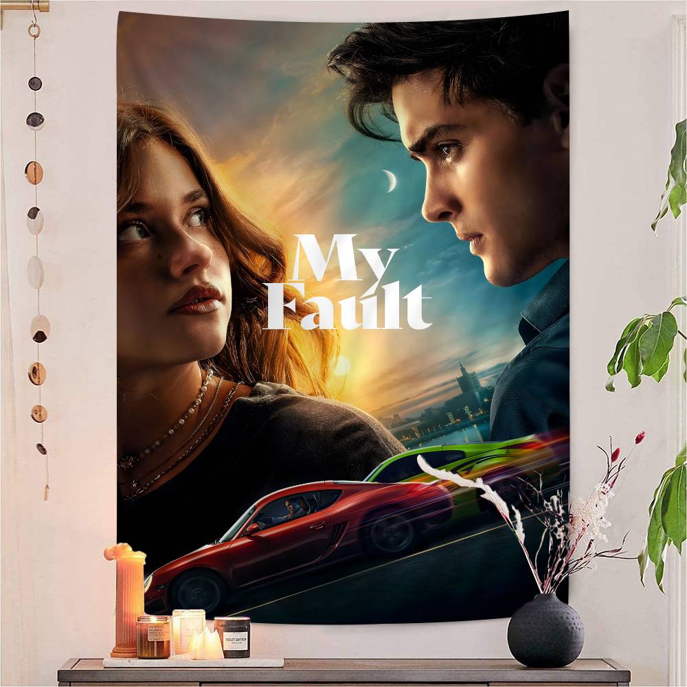 My Fault Culpa Mia 2023 Movie Vintage Hippie Wall Hanging Tapestries Bohemian Wall Tapestries Mandala INS Home Decor