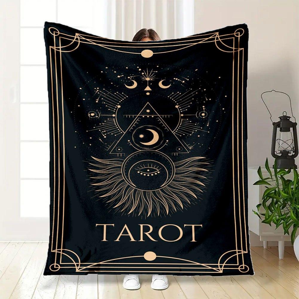 "Divine Guidance: The Ultimate Tarot Deck for Insightful Predictions"Blanket Flannel Throw Blanket for Sofa, Bed, Travel, Camping, Office
