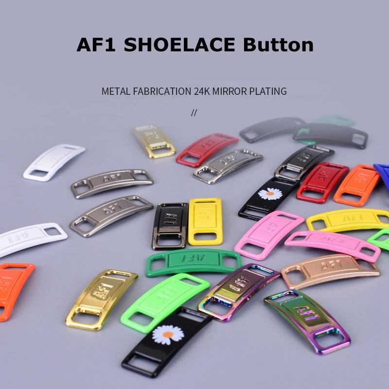 2pcs/pair Metal Shoelace Buckle for AF1 Sneakers DIY Lace Lock Accessories Shoelaces Buckle Kit for Customizable Sneaker Laces